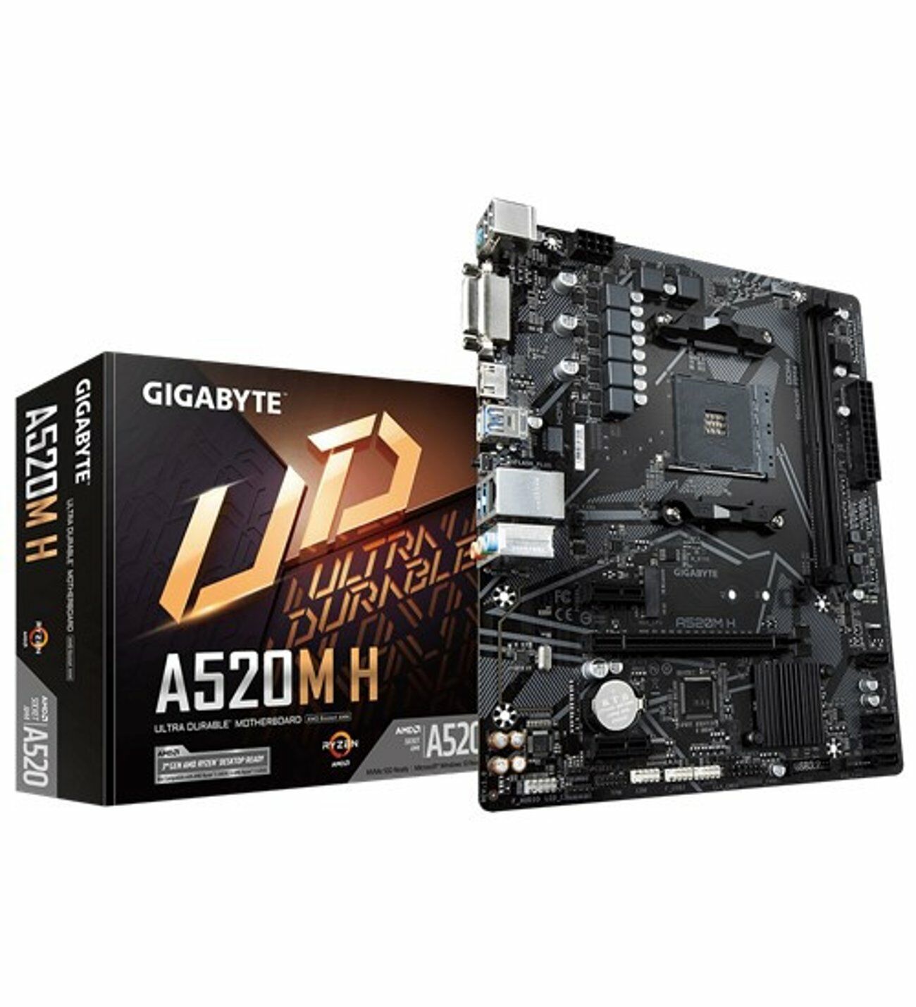 GIGABYTE A520M-H AMD  AM4 DDR4 4266MHZ DVI HDMI ANAKART