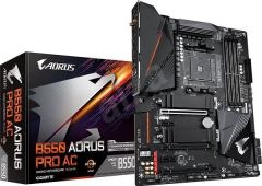 GIGABYTE B550-AORUS-PRO AMD B550 Soket AM4 DDR4 3200 MHz HDMI DVI Aorus Pro Anakart