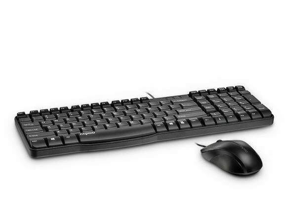 RAPOO Kablolu TR Optik Siyah Klavye,Mouse Combo Set 18040