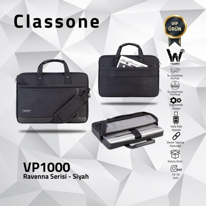 CLASSONE VP1000 Ravenna 14'' Çanta Siyah
