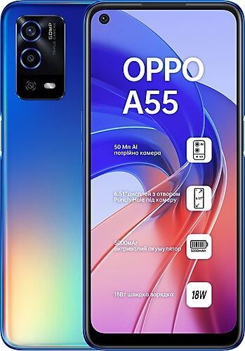 OPPO A55-128GB-BLUE A55 50MP 4GB/128GB 6.5'' MAVİ
