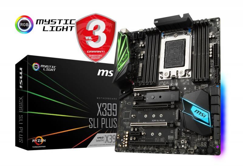 MSI AMD X399 TR4 DDR4 3600MHz Anakart X399SLIPLUS