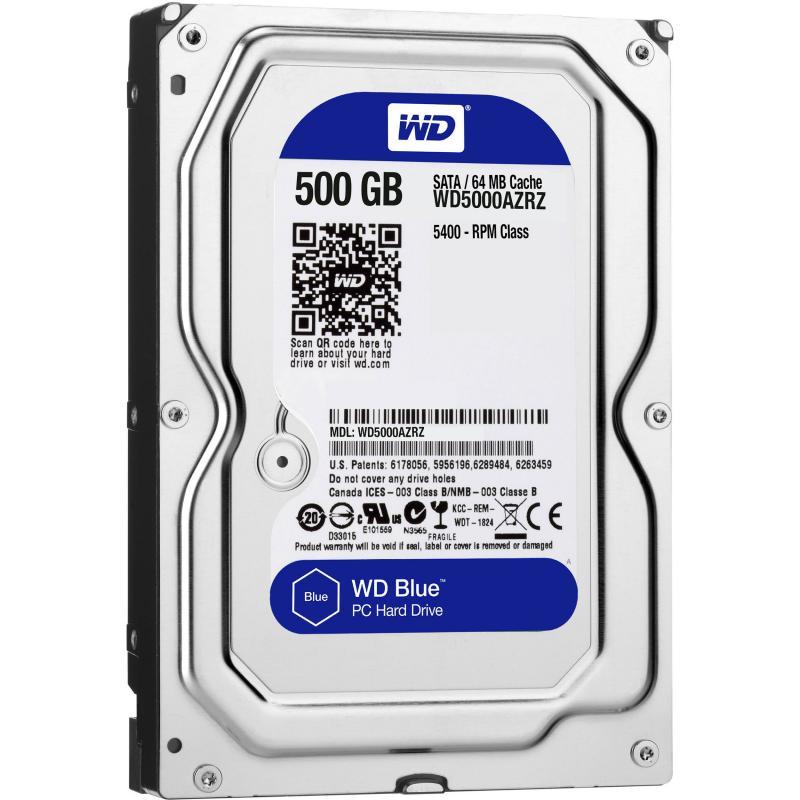 WD DSK 3.5''  500GB 5400RPM SATA3  64MB BLUE WD5000AZRZ