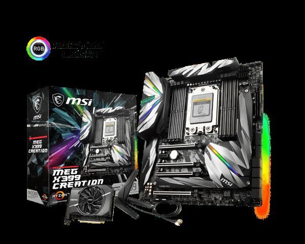 MSI MEG X399 CREATION TR4 DDR4 3600(OC)USB3.1 RGB WIFI ATX MEG_X399_CREATION