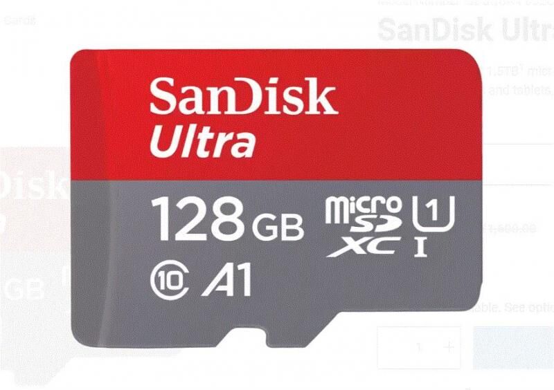 SANDISK SDSQUAB-128G-GN6MN 128GB ULTRA MSD 140MB/S C10 UHS-I