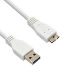 FLAXES FMU-03S Micro USB3.0 Samsung Note3 ve S5 İçin Beyaz Data, Şarj Kablosu
