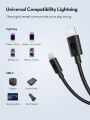 RAVPOWER RP-CB1016 Type-C to Lightning Cable 1m TPE Black
