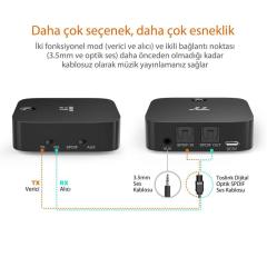 TAOTRONICS TT-BA09 Bluetooth 5.0 TV/Ev Dijital Optik Verici/Alıcı Stereo