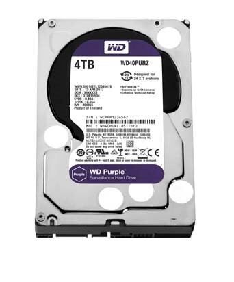 WD WD40PURZ 4TB Purple Sata 3.0 5400RPM 64MB 3.5'' Dahili Güvenlik Diski