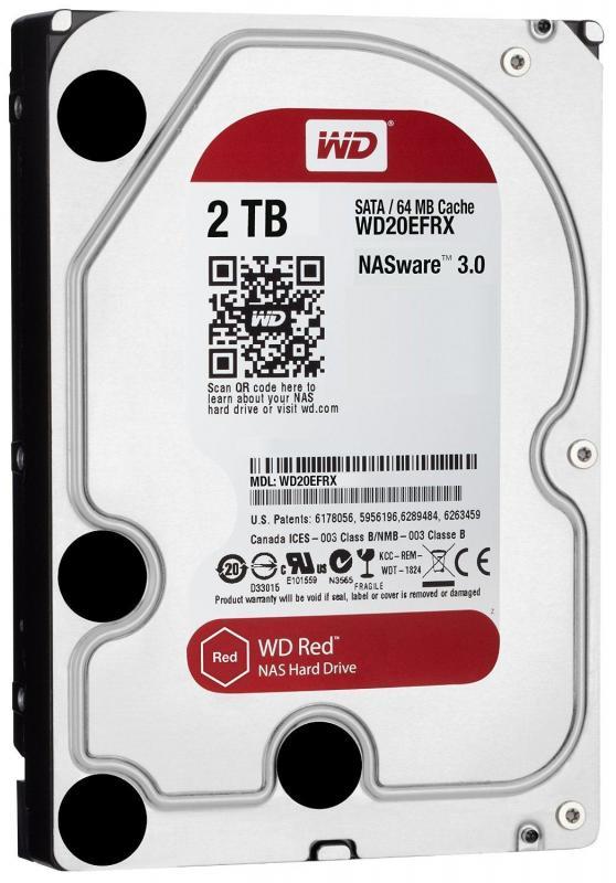 WD WD20EFRX 2TB 3.5'' 5400RPM SATA3 64MB RED