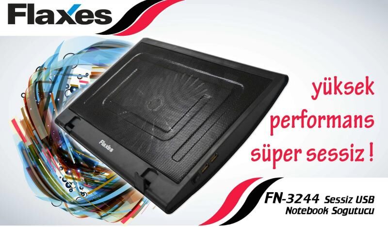 FLAXES FN-3244 7-17'' 200mm 2xYükseklik Ayarlı Notebook Soğutucu