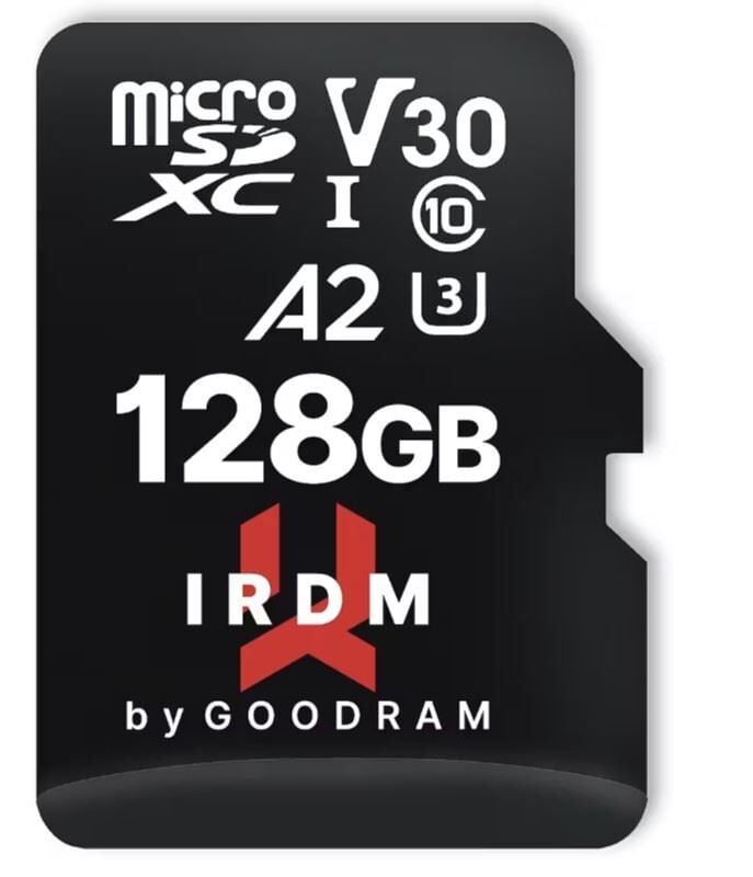 IRDM IR-M2AA-1280R12 128GB MICRO CARD UHS I U3 A2 + adapter