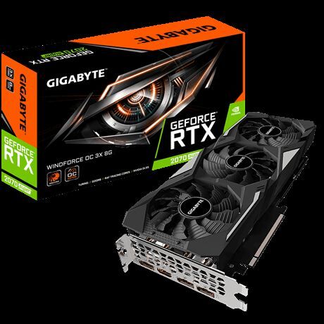 GIGABYTE GV-N207SWF3OC-8GD Nvidia GeForce RTX 2070 Super 8GB 256 Bit GDDR6 PCI-E 3.0 Ekran Kartı