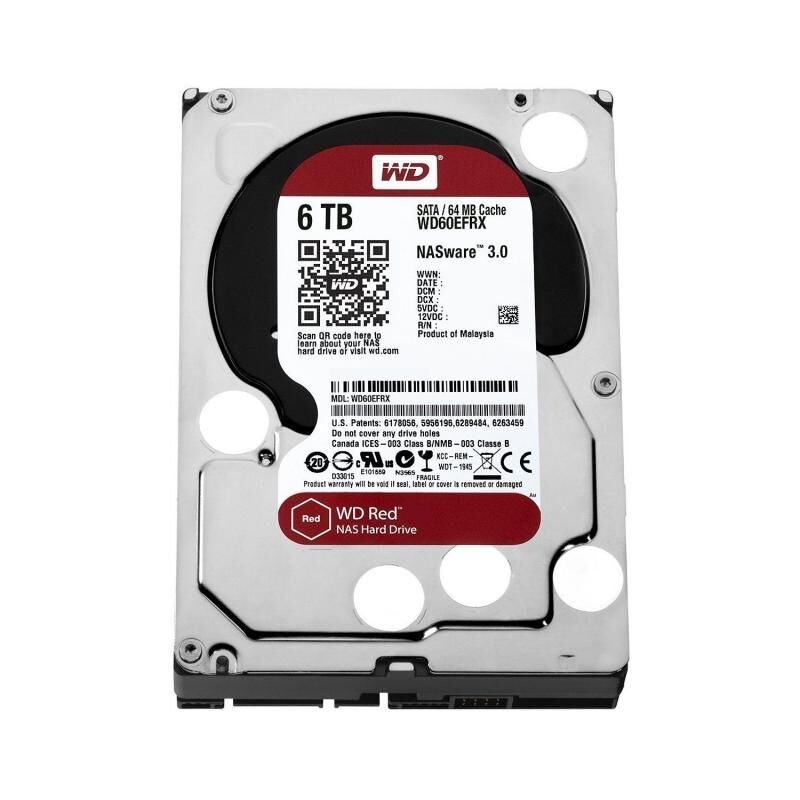 WD WD60EFRX 6TB 3.5'' 5400RPM 64MB Sata3 Red Nas Dahili HardDisk