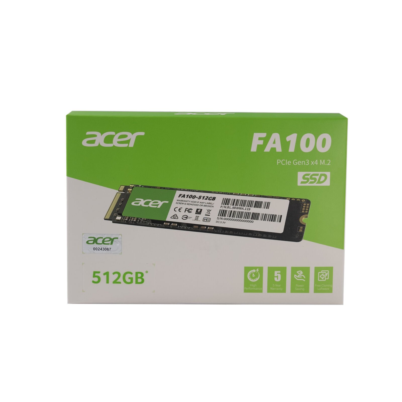 Acer FA100 PCIe NVMe 512GB