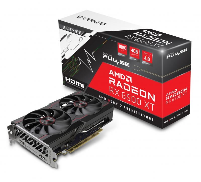 SAPPHIRE 11314-01-20G AMD Radeon™ RX 6500 XT 4GB 64 Bit GDDR6