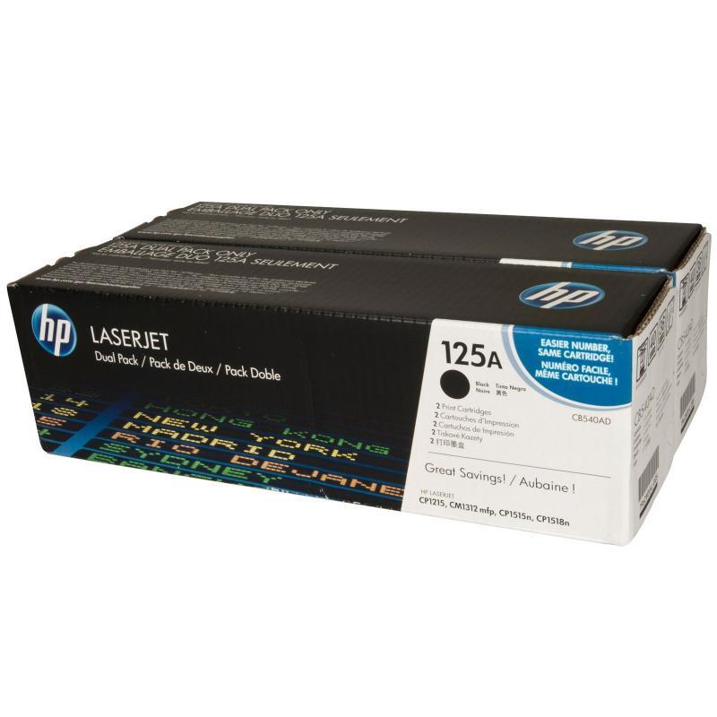 HP CB540AD No 125A 2'li Paket Siyah 2200 Sayfa Lazer Toner