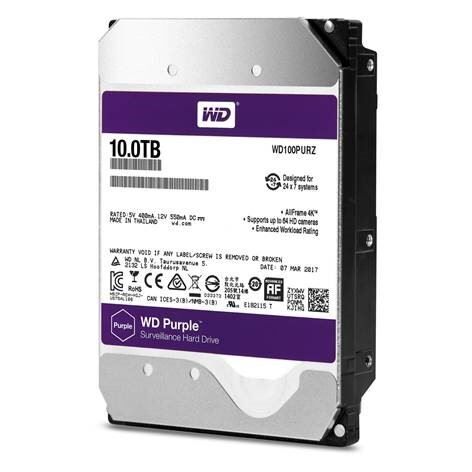 WD 10TB 3.5'' 5400RPM 256MB Sata3 Güvenlik Cihazı Dahili HardDisk WD100PURZ
