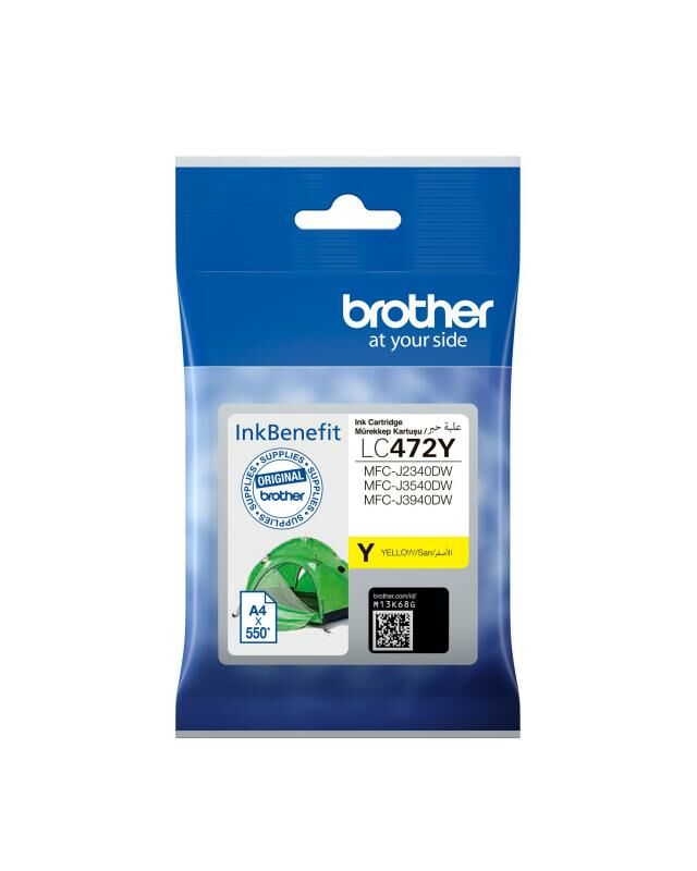 BROTHER LC472Y 550 Sayfa Sarı Kartuş