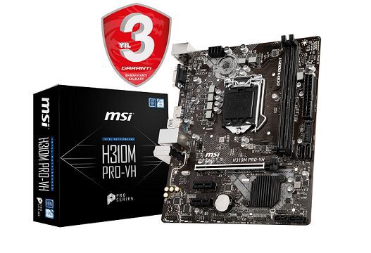 MSI Intel H310 1151 DDR4 2666MHz VGA,HDMI Anakart H310MPROVH