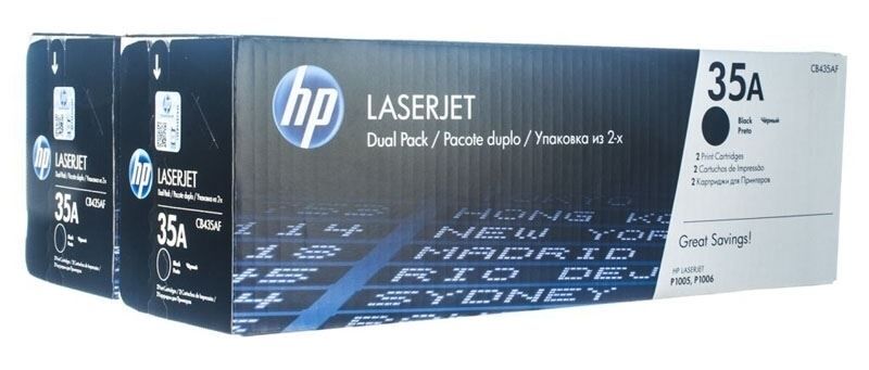 HP CB435AF No 35A 2'li Paket Siyah 1500 Sayfa Lazer Toner