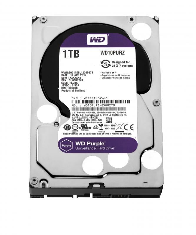 WD WD10PURZ Purple Surveillance Hard Drive 1TB