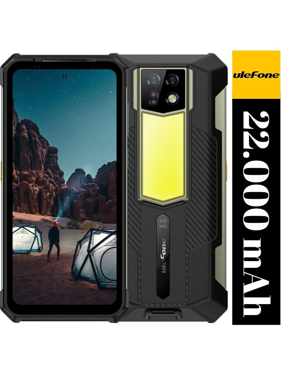Ulefone Armor 24 Android 14 22000mAh +Kamp Işığı, 12GB RAM +256GB, 6.78''  Cep Telefonu- Ambalajı Açık Ürün!