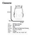 CLASSONE BP-WTX103 Energy Serisi 15.6'' Su Geçirmez Kumaş Laptop Sırt Çantası