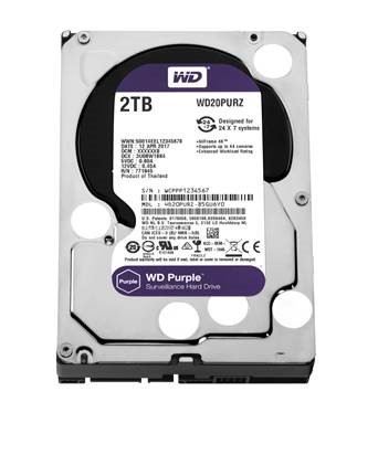 WD WD20PURZ 2TB Purple Sata 3.0 5400RPM 64MB 3.5'' Dahili Güvenlik Diski
