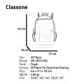 CLASSONE BP-WTX100 WTXpro Serisi15.6'' Laptop Notebook Sırt Çantası Siyah
