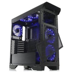 DARK 600W Powerlı 80+ Pencereli 5x12cm Mavi Fanlı ATX Siyah Kasa
