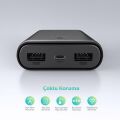 RAVPOWER RP-PB170-BK Çift 2.4A Çıkış 10050mAh Taşınabilir Şarj Cihazı Powerbank