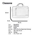 CLASSONE PRW540 Prw540 Workout Serisi Wtxpro Su Geçirmez Kumaş 13-14'' Laptop El Çantası