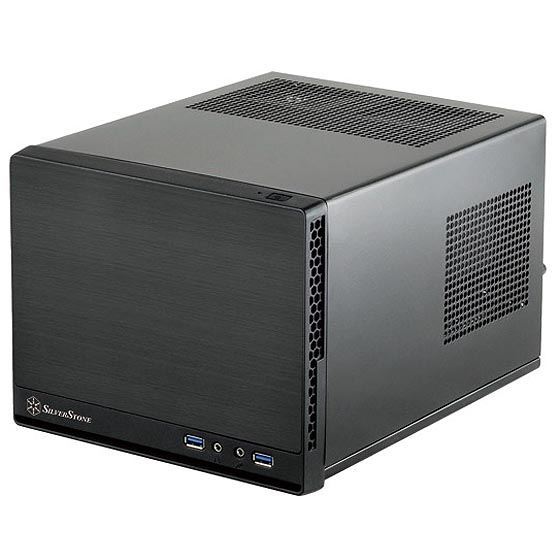 SILVERSTON Powersız Penceresiz Mini ITX Siyah Kasa SST-SG13B-Q