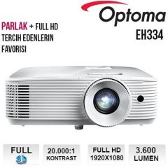 OPTOMA EH334 3600 ANS 1920x1080 HDMI VGA 20.000:1 DLP Projeksiyon