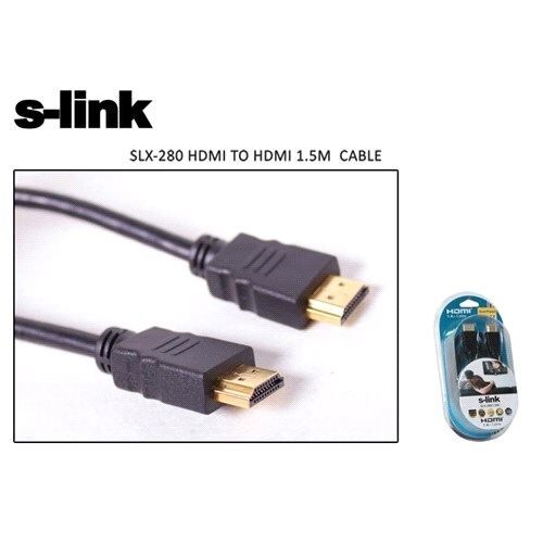 S-LINK 1.5m HDMI to HDMI Altın Uçlu Görüntü Kablosu SLX-280