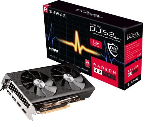 SAPPHIRE 11266-75-20G VGA RX 570 8GB  GDDR5 PULSE - NO BACKPLATE 2 FAN