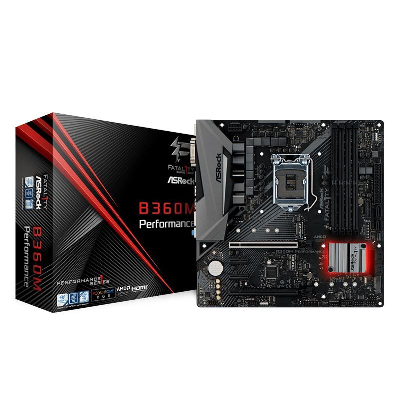 ASROCK Intel B360M 1151 DDR4 2666MHz HDMI,DVI,VGA RGB Anakart ASRB360M-PERF