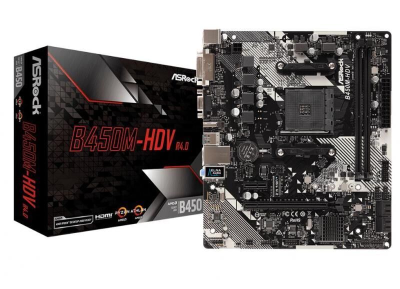 ASROCK AMD B450M AM4 DDR4 3200MHz HDMI,DVI,VGA Anakart ASRB450M-HDVR4