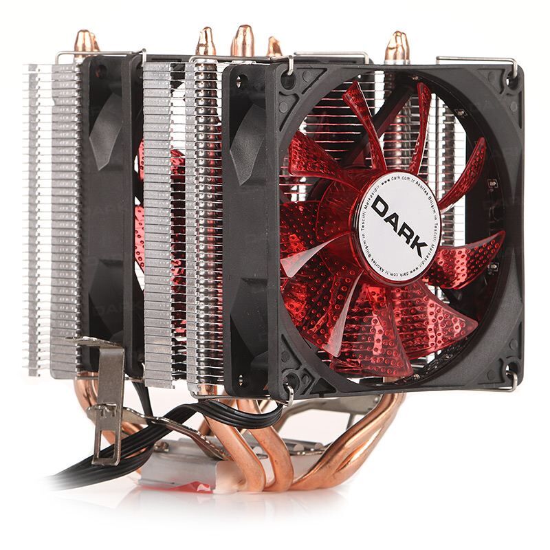 DARK Freezer 2x92mm PWM Kırmızı Led Fan AMD,Intel İşlemci Soğutucu DKCCX94RD