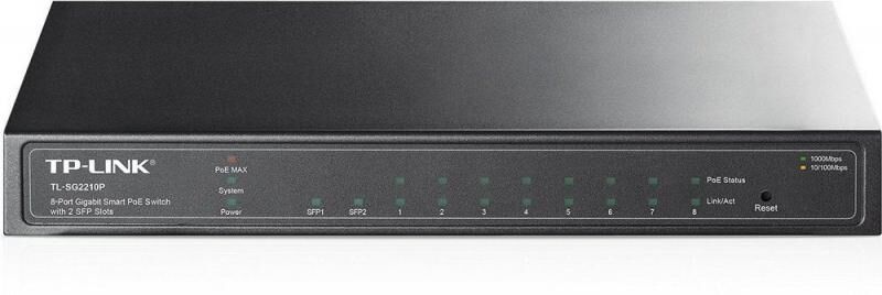 OMADA TL-SG2210P 10/100/1000Mbps 8xPort PoE 2 SFP Çelik Kasa Switch