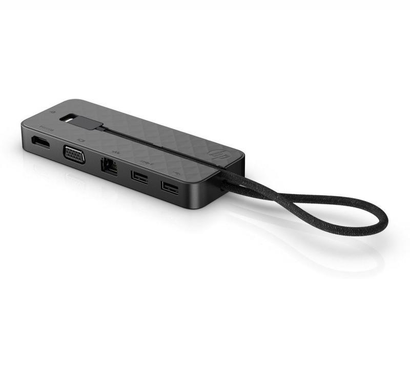 HP 1PM64AA USB-C Mini Kablolu Yerleştirme İstasyonu Siyah