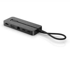 HP 1PM64AA USB-C Mini Kablolu Yerleştirme İstasyonu Siyah