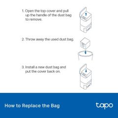 TP-LINK TAPO-RVA200 Tapo Robot Vacuum Disposable Dust Bag
