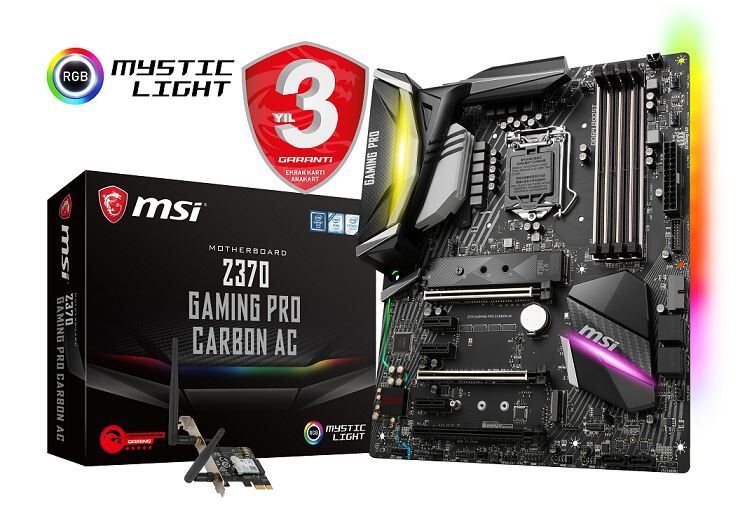 MSI Intel Z370 1151 DDR4 4000MHz HDMI,DVI Gaming Anakart Z370-GAMING-PRO-CA
