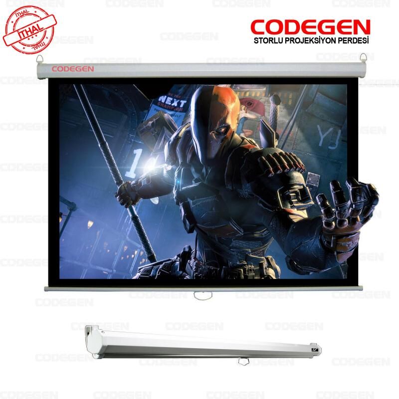 CODEGEN 240x200 Pro Siyah Fonlu Storlu Projeksiyon Perdesi COD-AX-24
