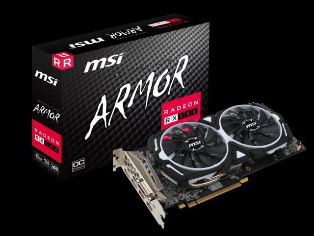 MSI RX580 8GB 256B GDDR5 DVI,HDMI,DP AMD Gaming Ekran Kartı RX580-ARMOR-8G-OC